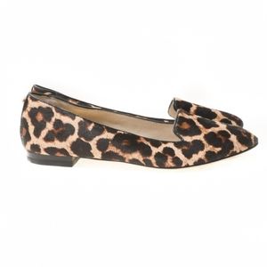 Michael Kors Leopard-Print Flats Loafers, Size 6M